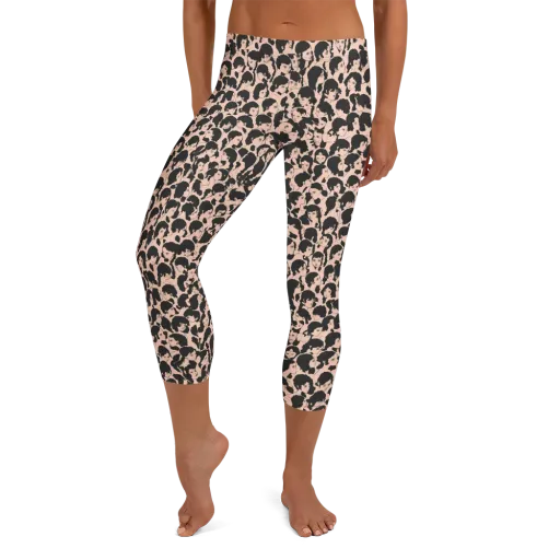 Many Faces on a Capri Leggings