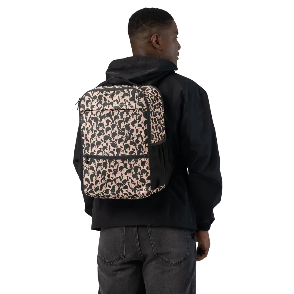 Many Faces on Utility Backpack — Back