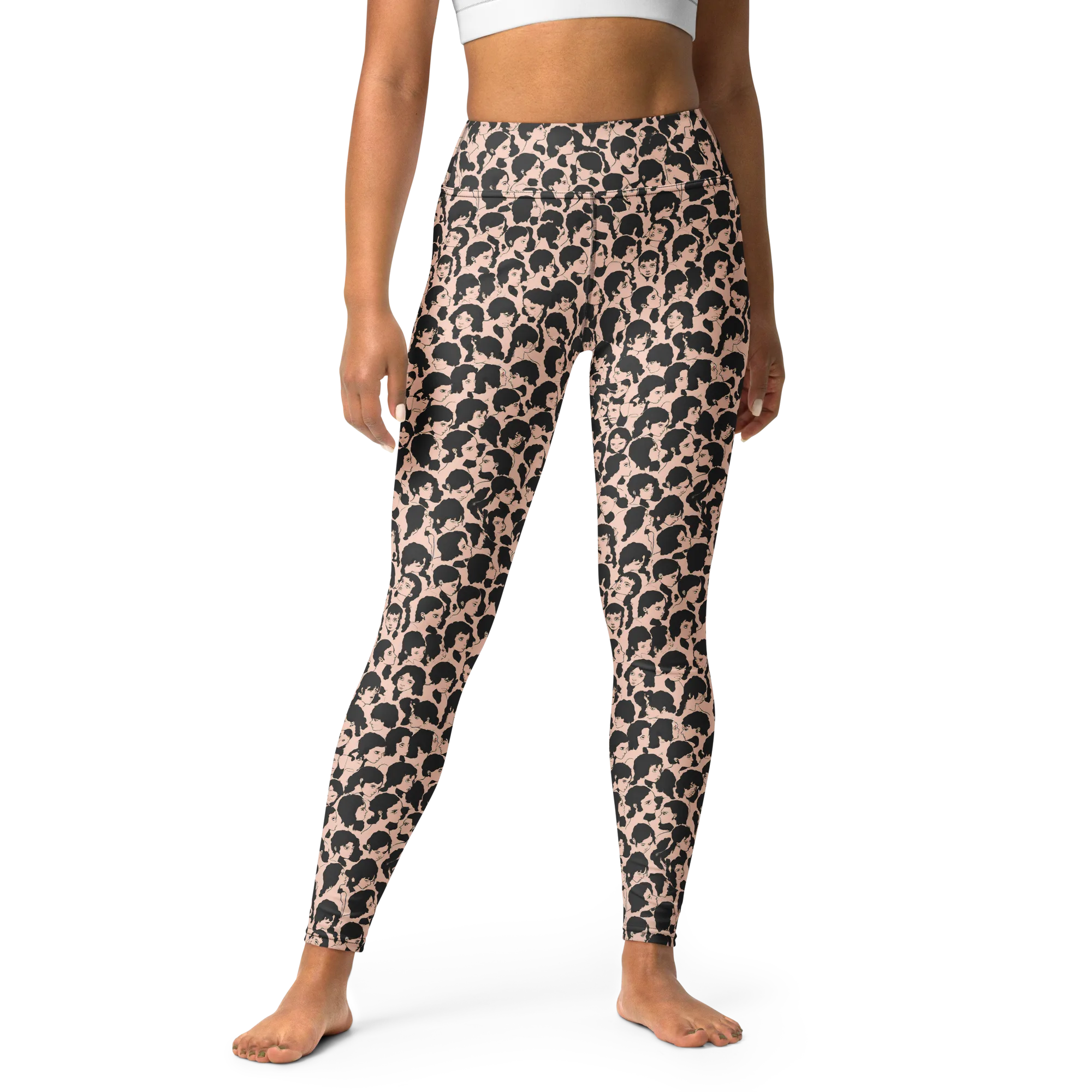 Many Faces on Yoga Leggings — Print file