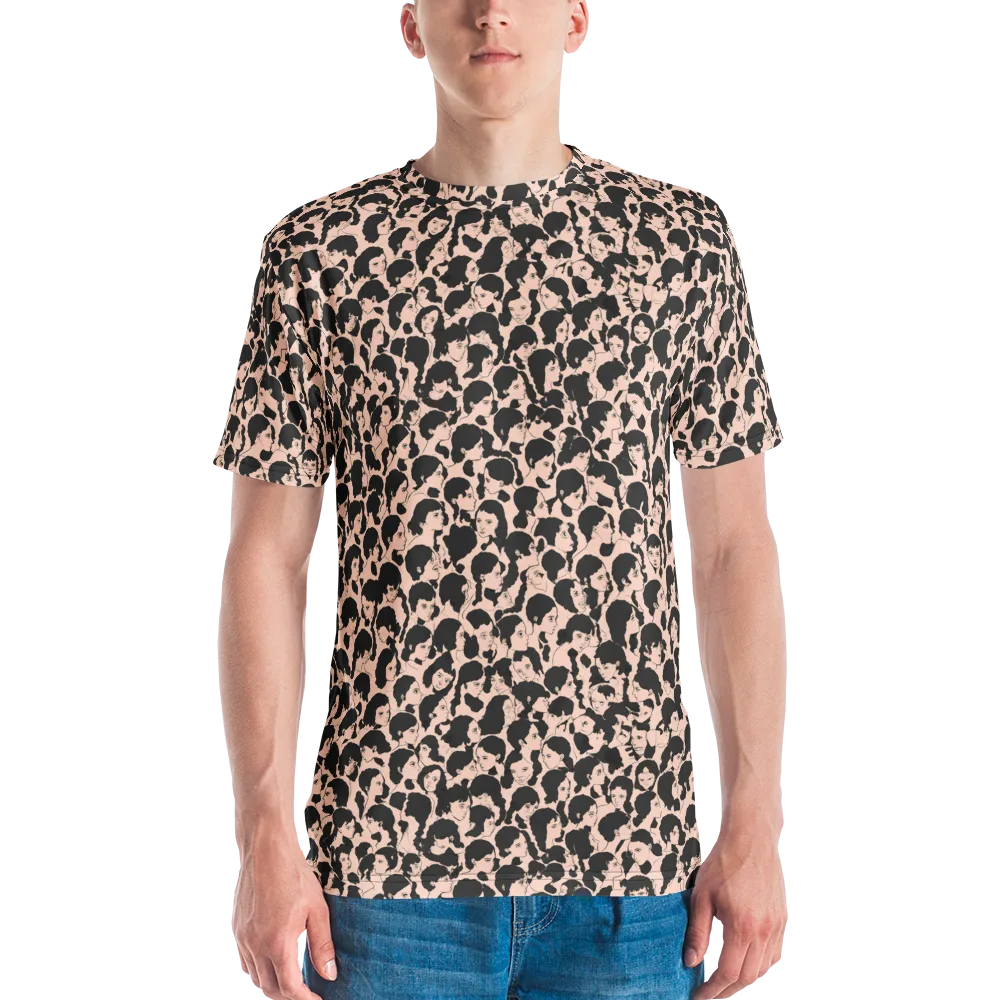 Many Faces on Men's Crew Neck T-Shirt — Front