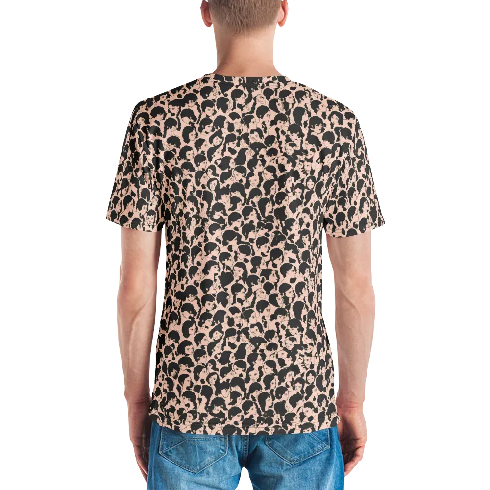Many Faces on Men's Crew Neck T-Shirt — Back