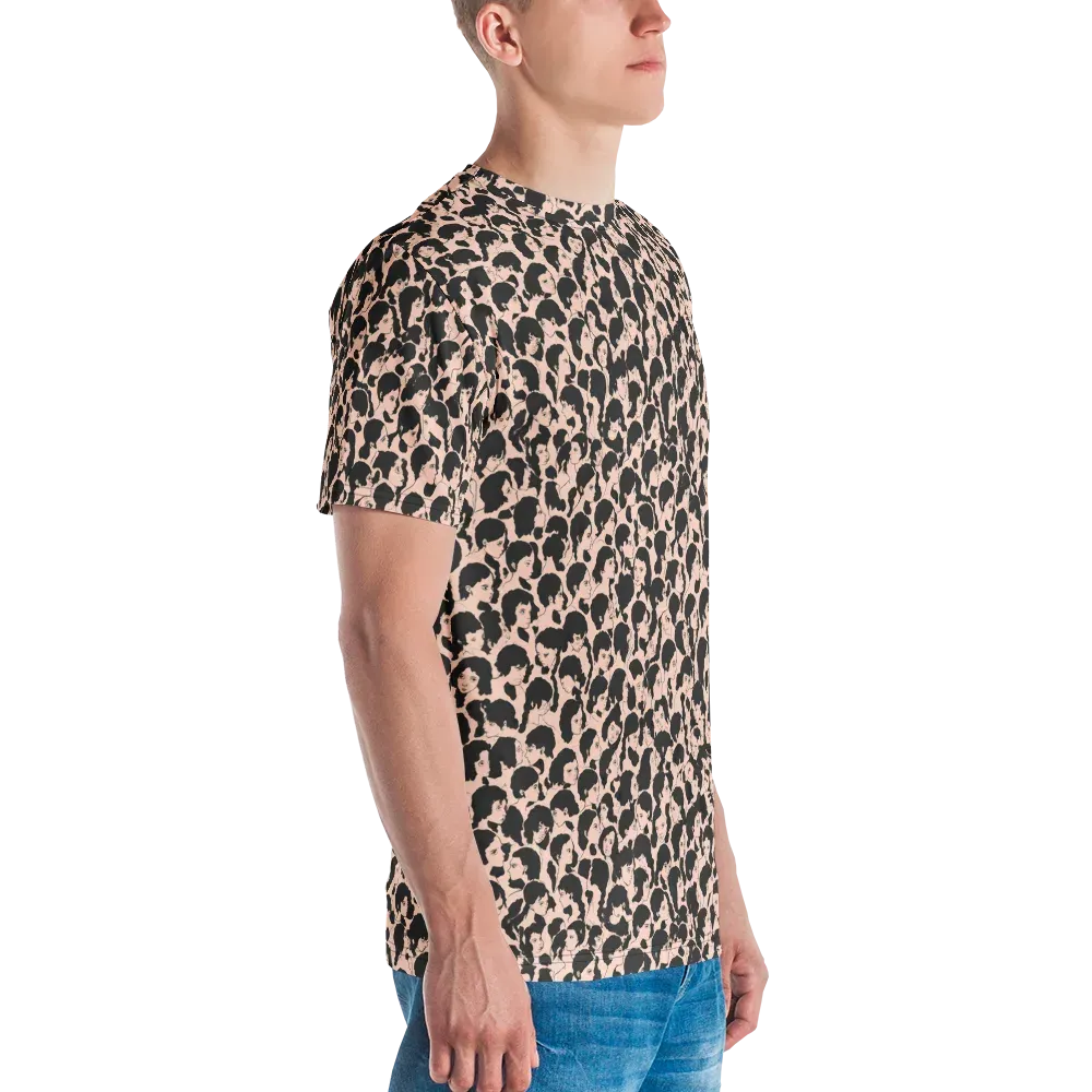 Many Faces on Men's Crew Neck T-Shirt — Right