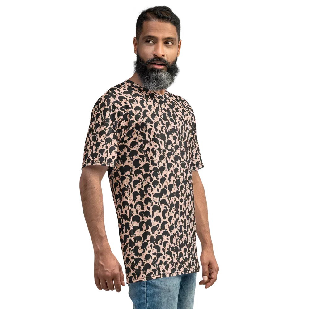 Many Faces on Men's Crew Neck T-Shirt — Back print