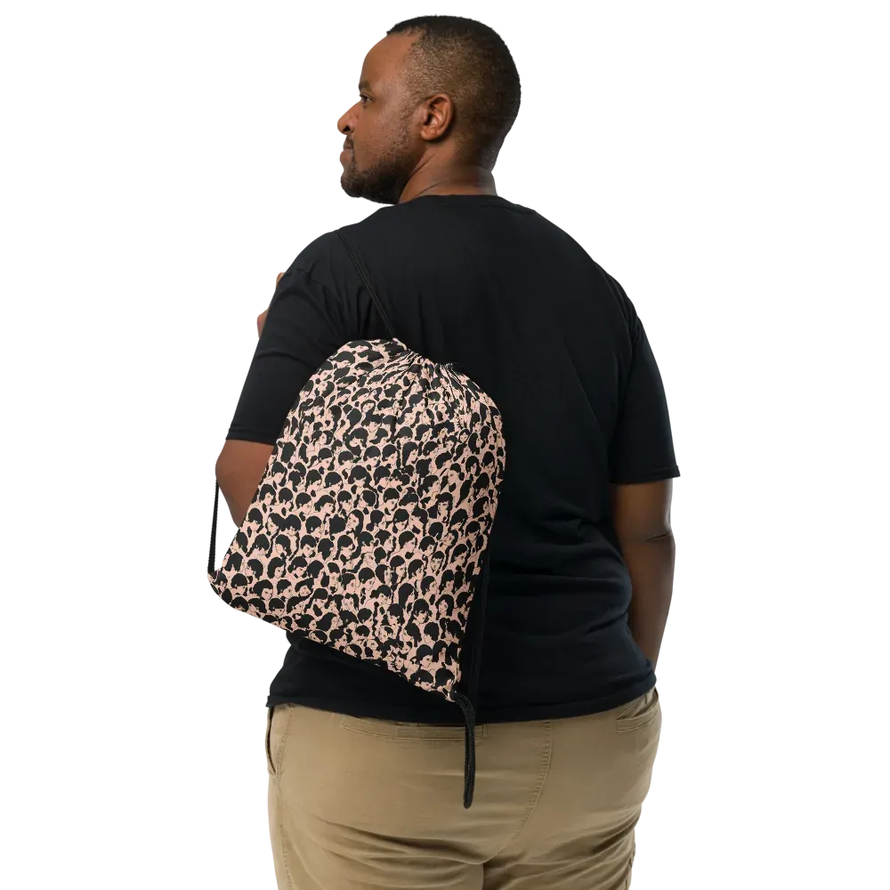 Many Faces on Drawstring Bag — Print file