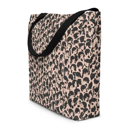 Many Faces on a Large Tote Bag W/ Pocket