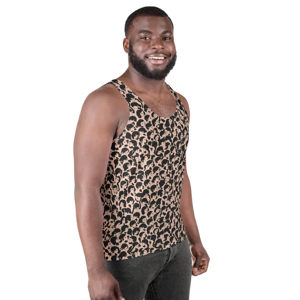Many Faces on Men's Tank Top — Right Front