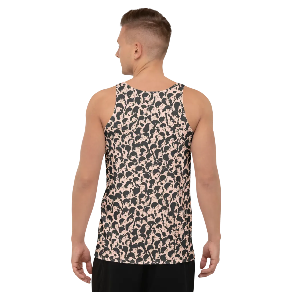 Many Faces on Men's Tank Top — Back print