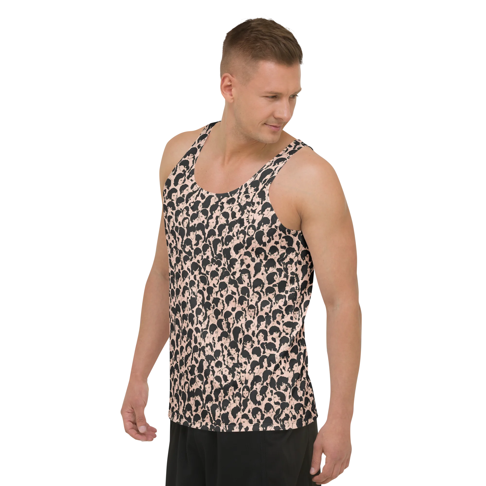 Many Faces on Men's Tank Top — Front print