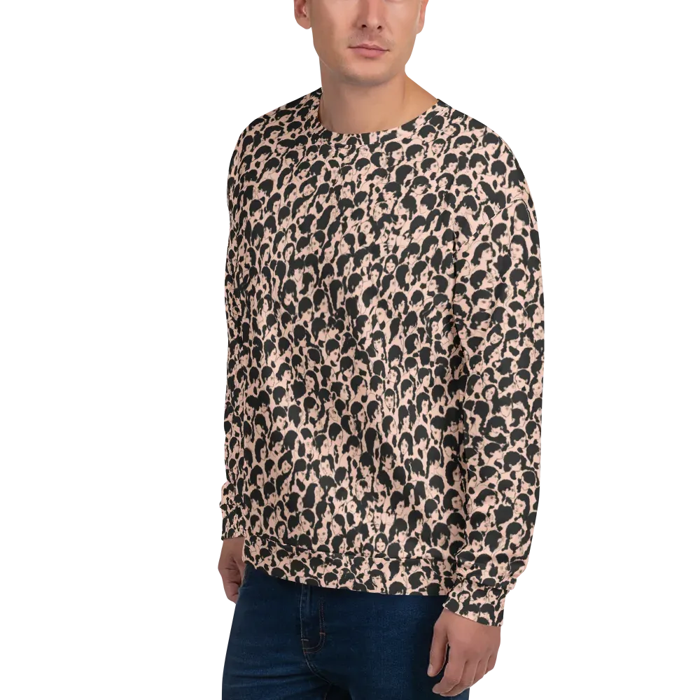 Many Faces on Sweatshirt — Left Front