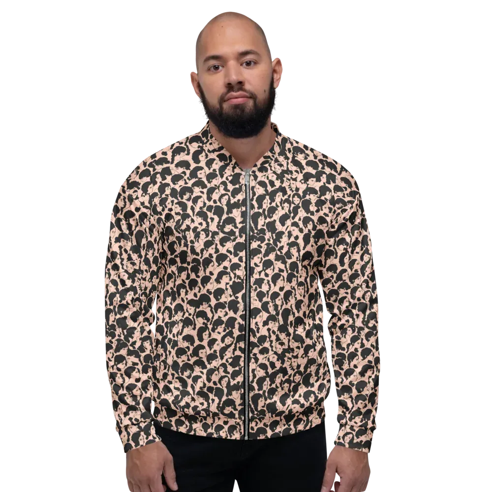 Many Faces on Bomber Jacket — Front