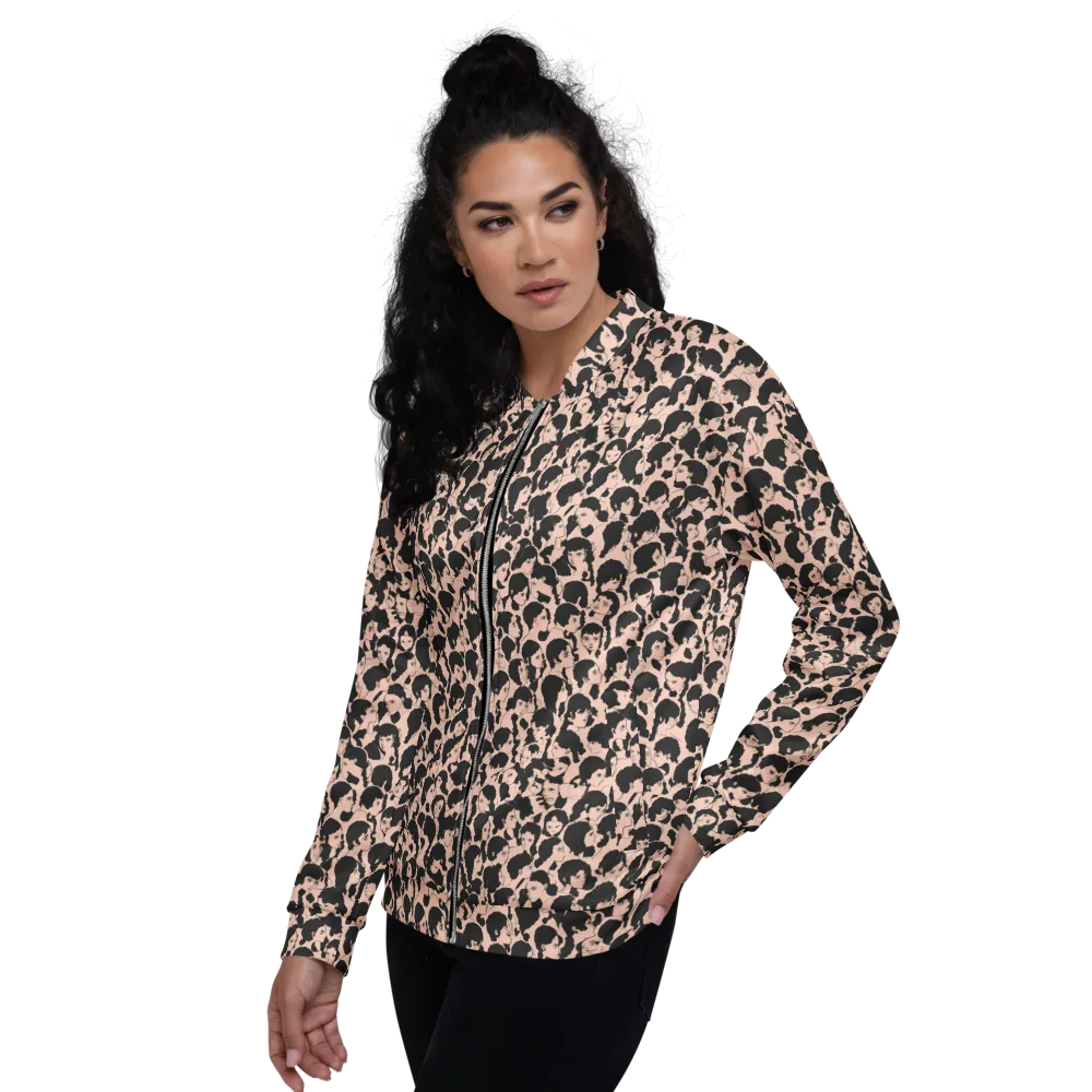 Many Faces on Bomber Jacket — Back print