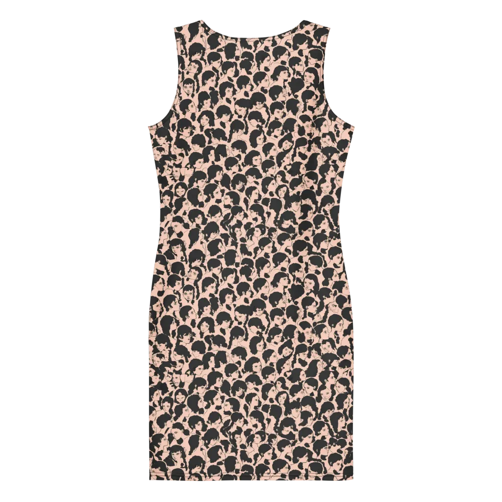 Many Faces on Bodycon Dress — Print file