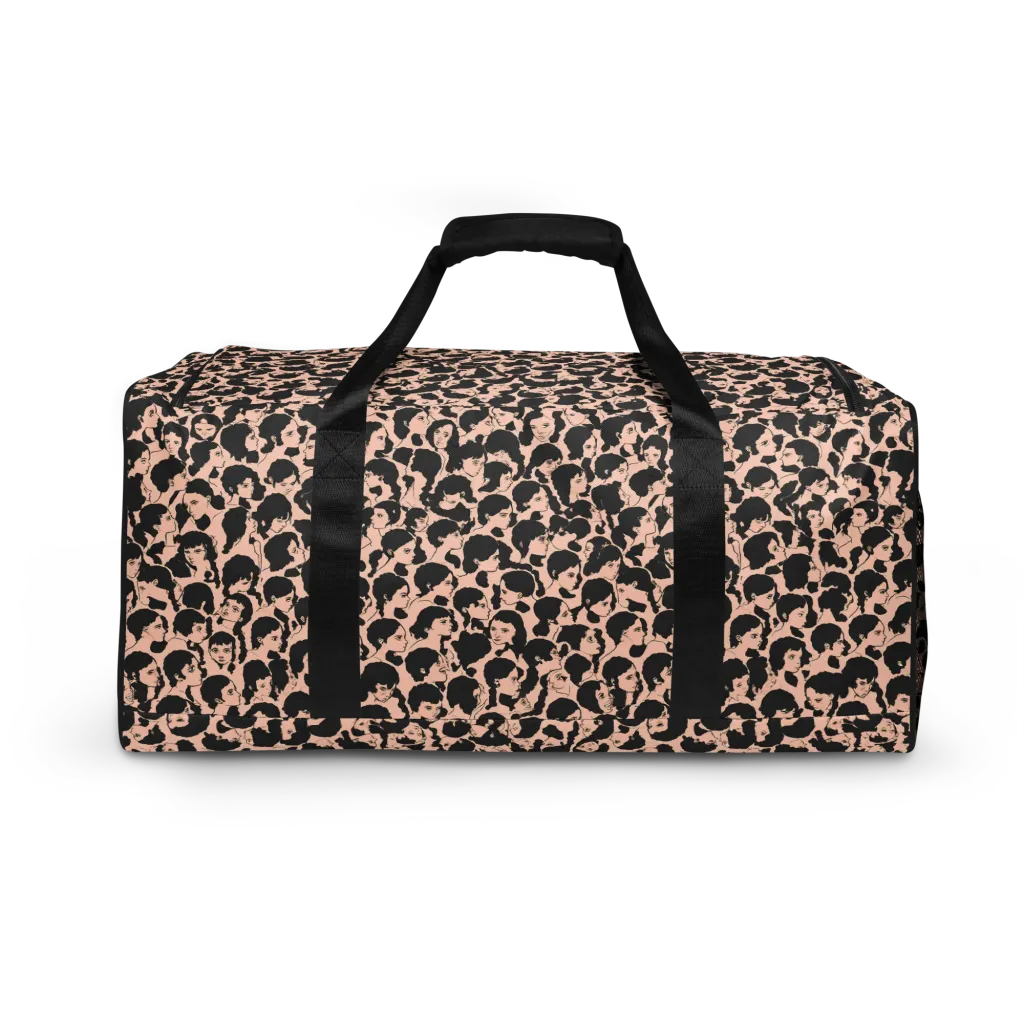 Many Faces on Duffle Bag — Back print