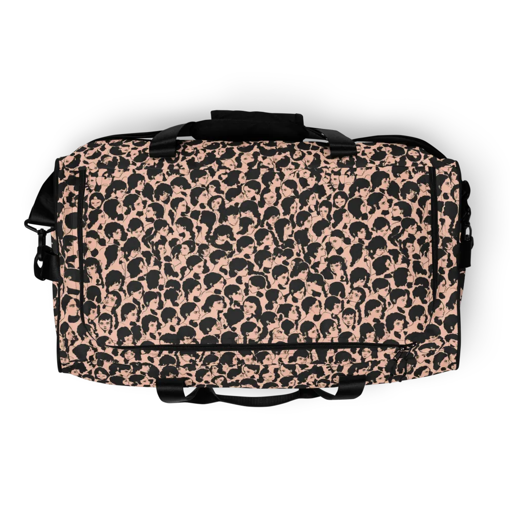 Many Faces on Duffle Bag — Top print