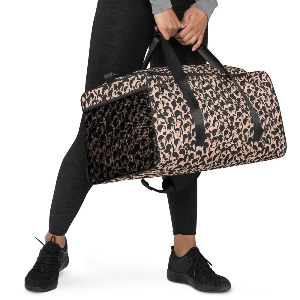 Many Faces on Duffle Bag — Right Front