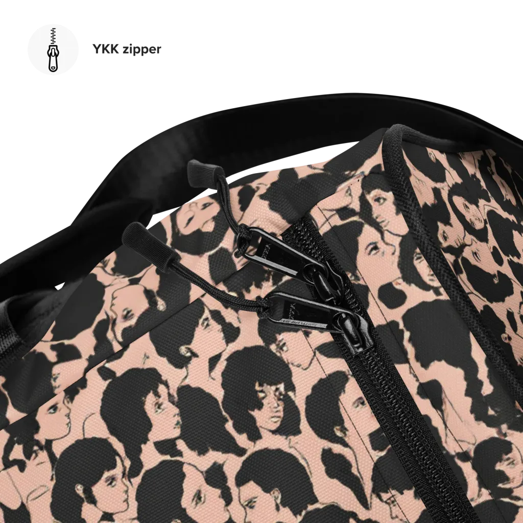 Many Faces on Duffle Bag — Front print