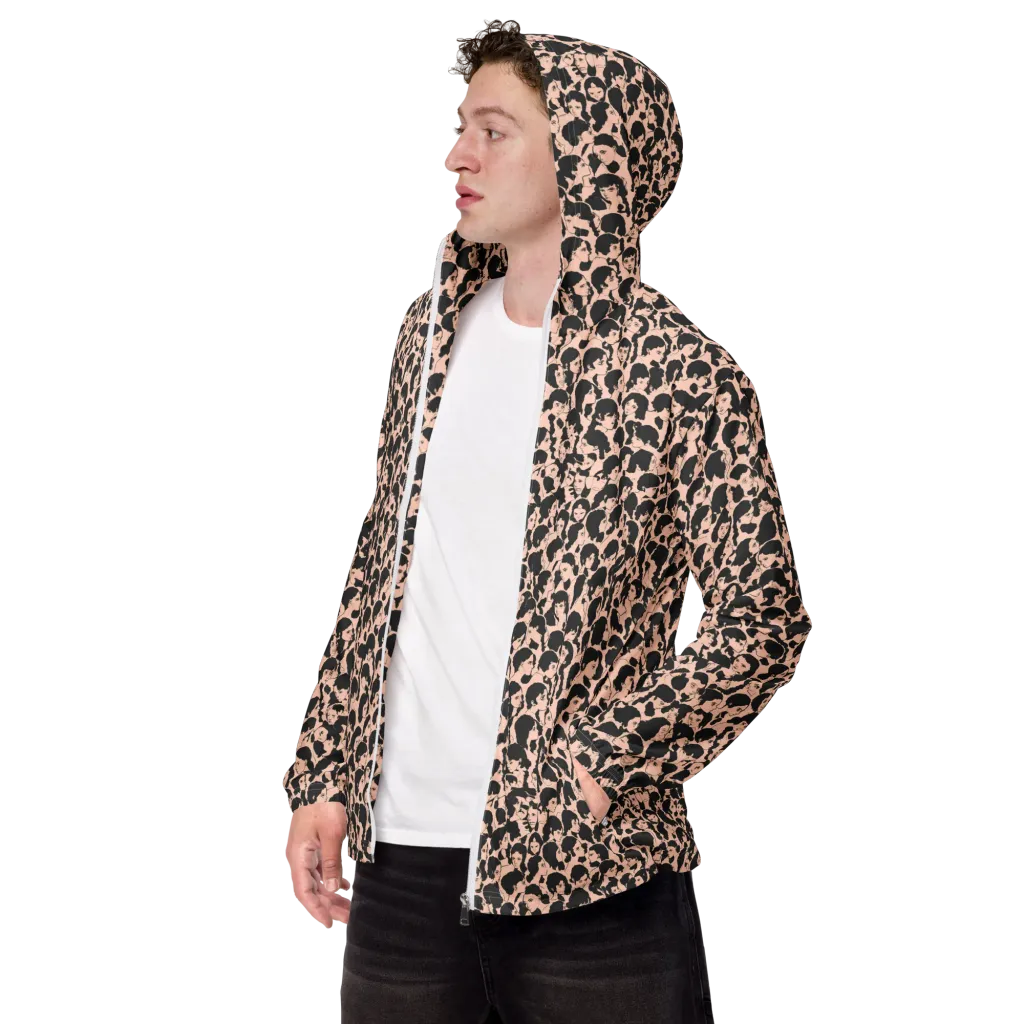 Many Faces on Men's Windbreaker — Left Front