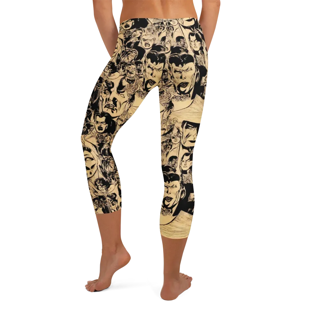 Ink Riot on Capri Leggings — Back