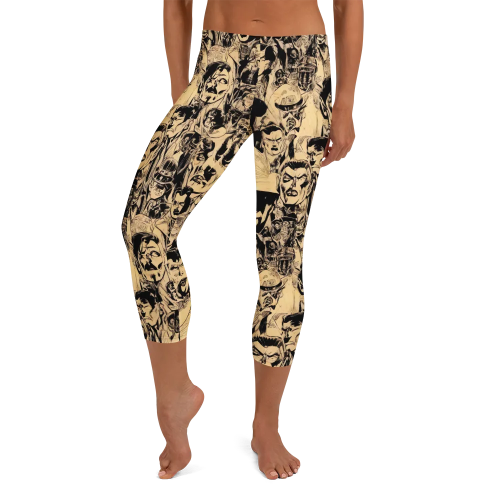 Ink Riot on Capri Leggings — Front