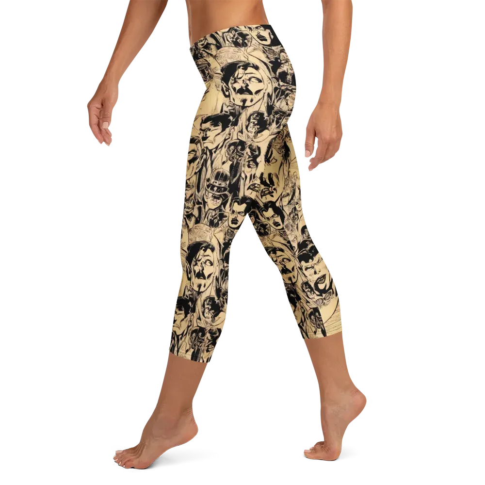 Ink Riot on Capri Leggings — Left