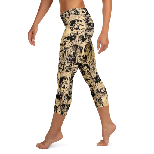 Ink Riot on a Capri Leggings