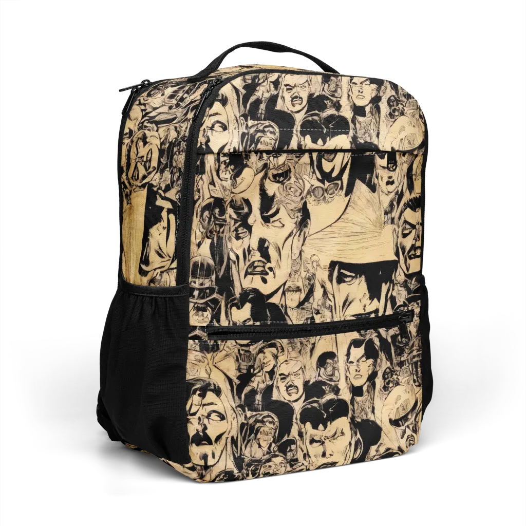 Ink Riot on Utility Backpack — Top print