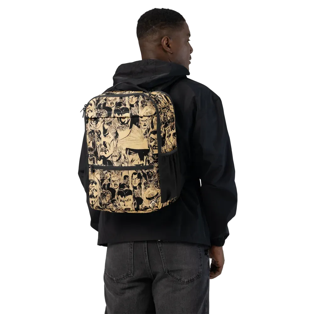 Ink Riot on Utility Backpack — Back