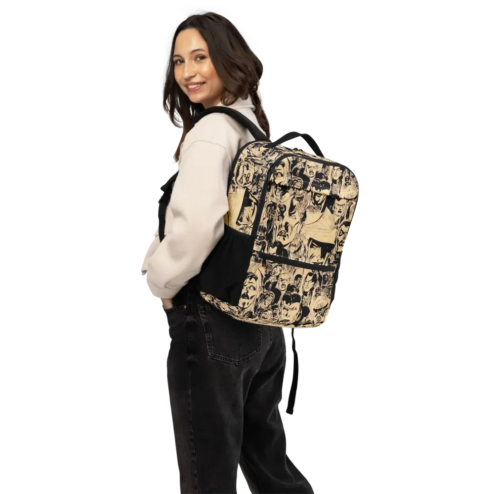 Ink Riot on Utility Backpack — Bottom print