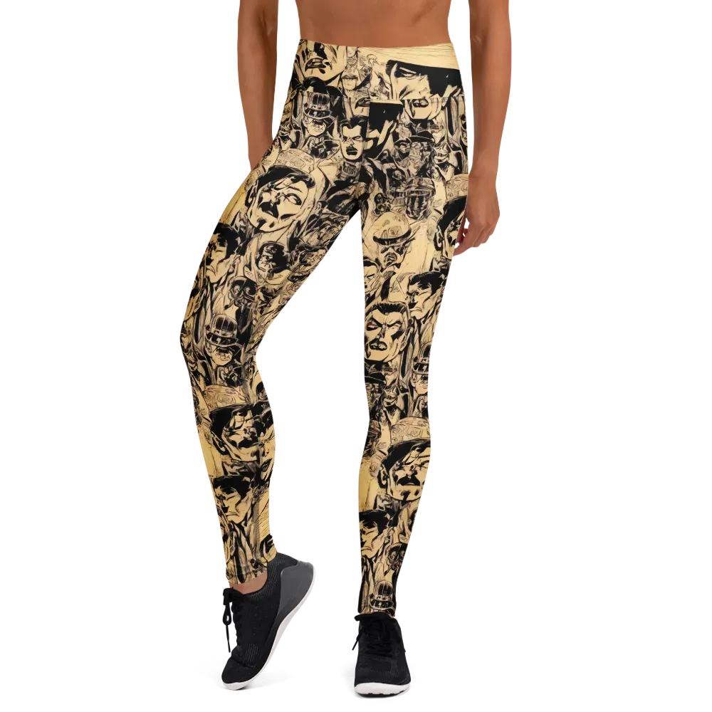 Ink Riot on Yoga Leggings — Front