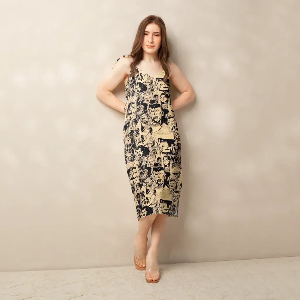 Ink Riot on Slip Dress — Back print
