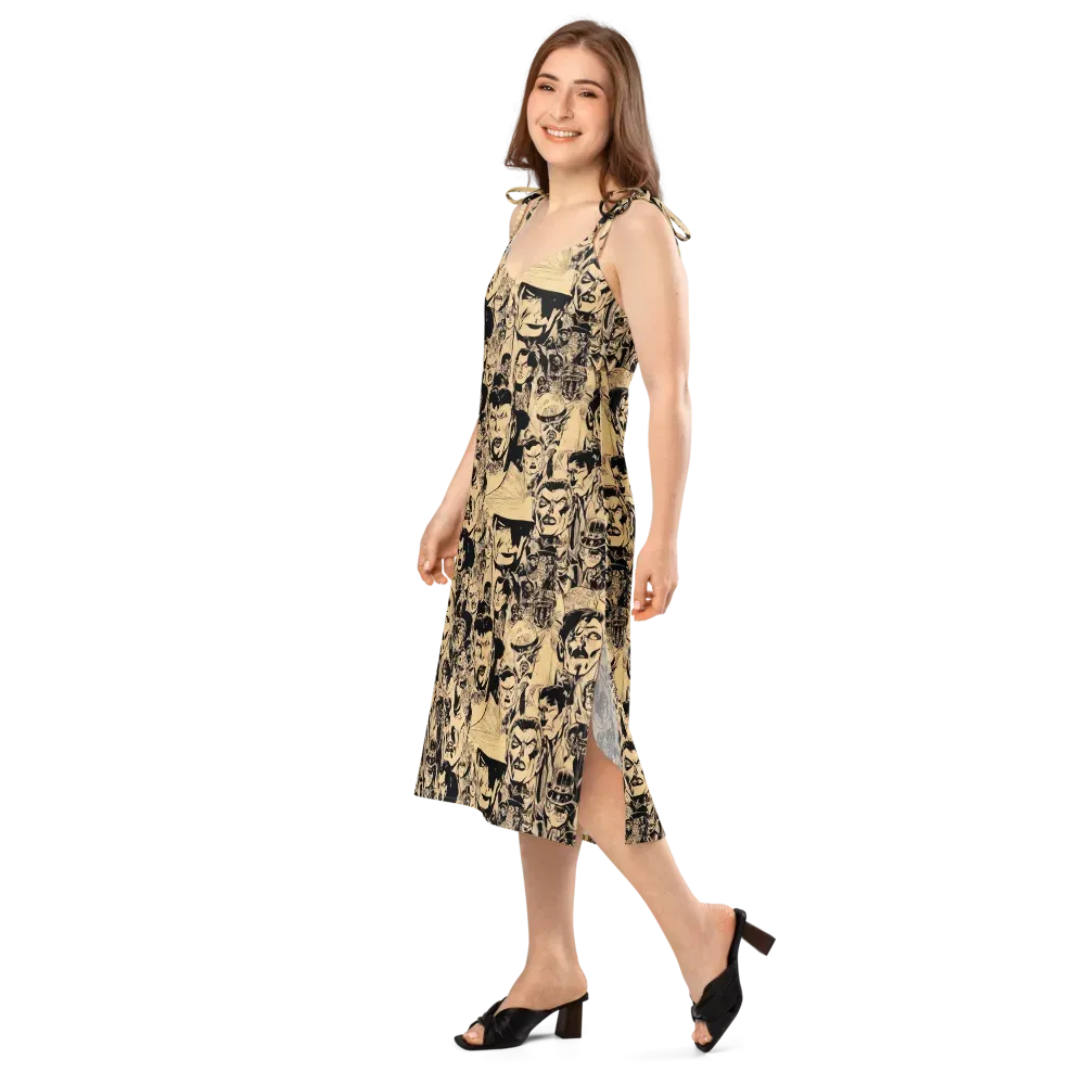 Ink Riot on Slip Dress — Left Front