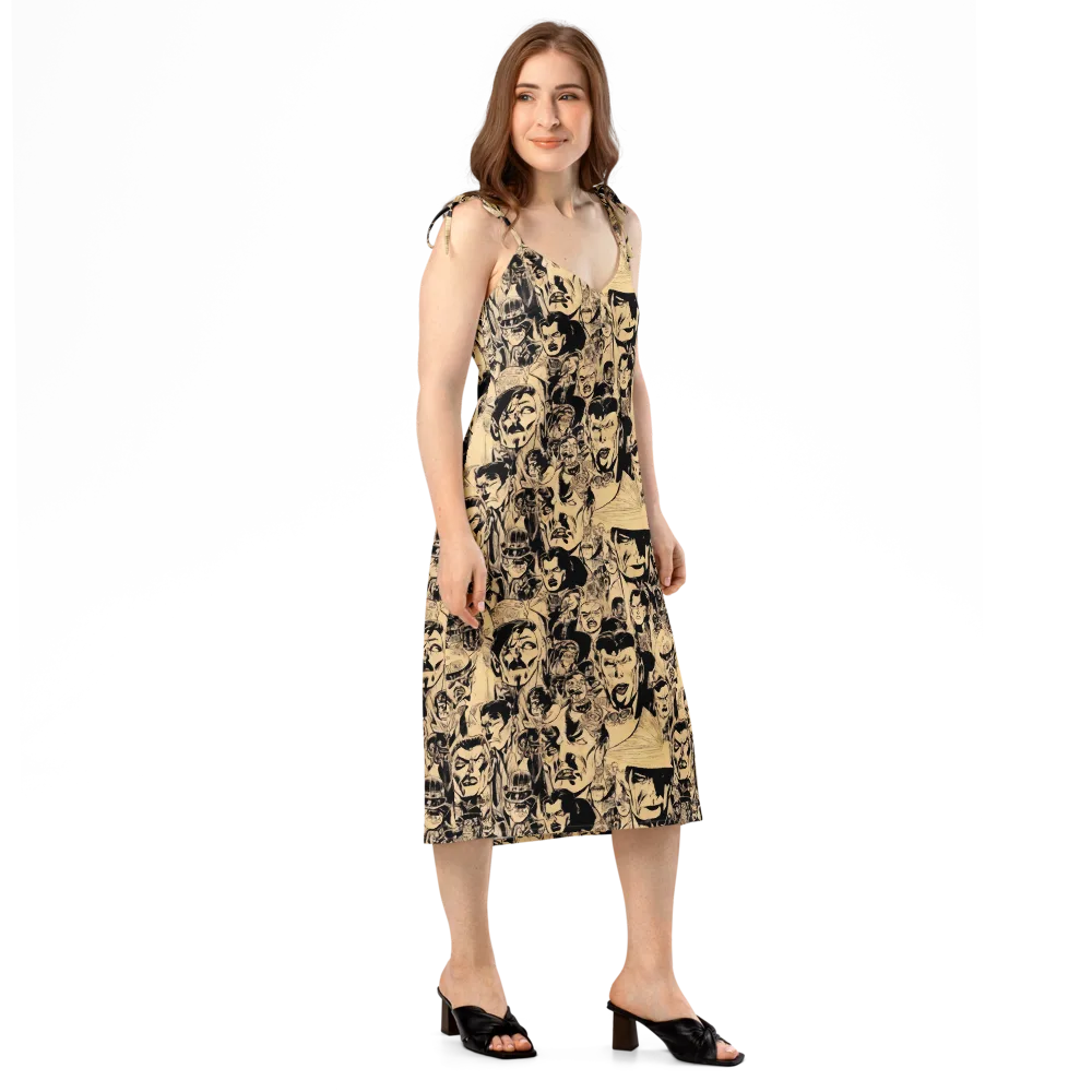 Ink Riot on Slip Dress — Right Front