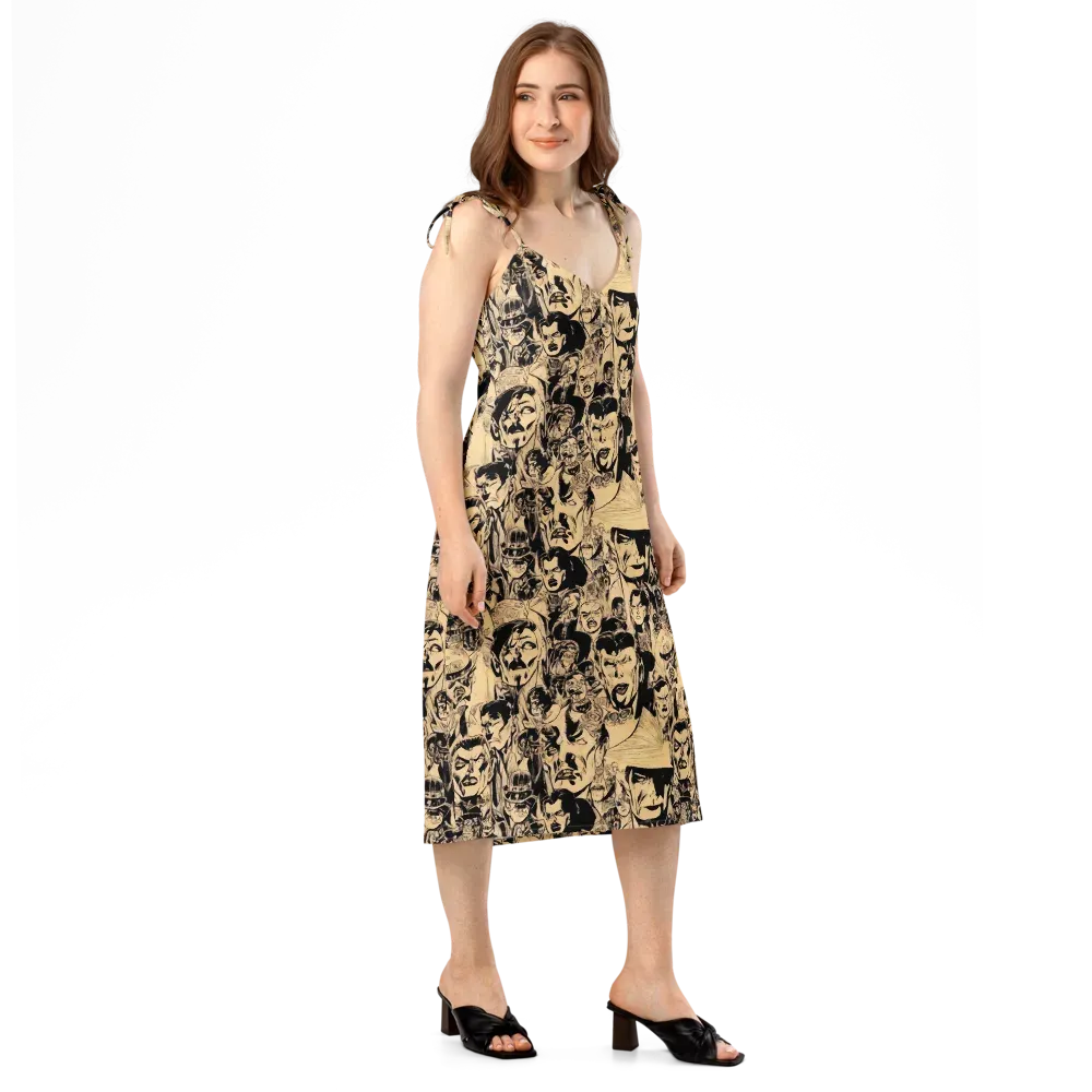 Ink Riot on Slip Dress — Right Front