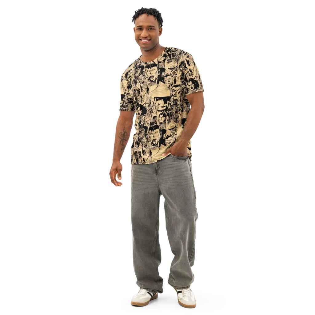 Ink Riot on Men's Cotton Crew Neck T-Shirt — Front