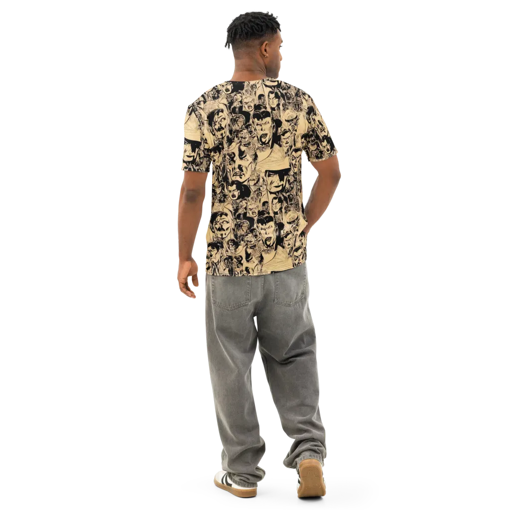 Ink Riot on Men's Cotton Crew Neck T-Shirt — Back