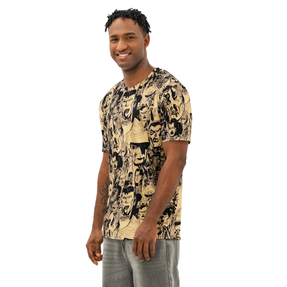 Ink Riot on Men's Cotton Crew Neck T-Shirt — Left Front