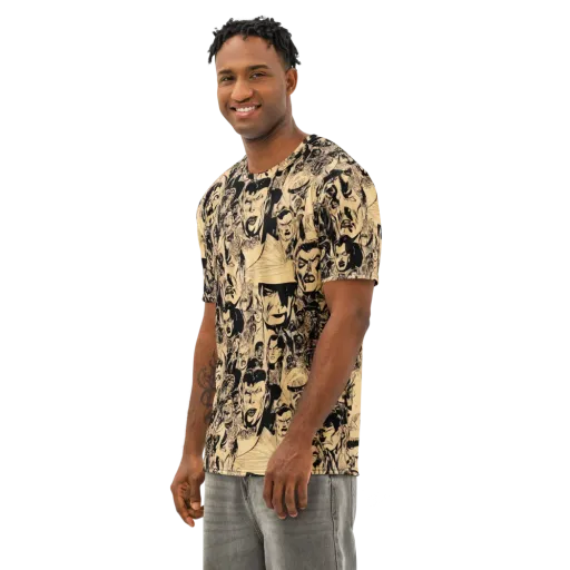 Ink Riot on a Men's Cotton Crew Neck T-Shirt