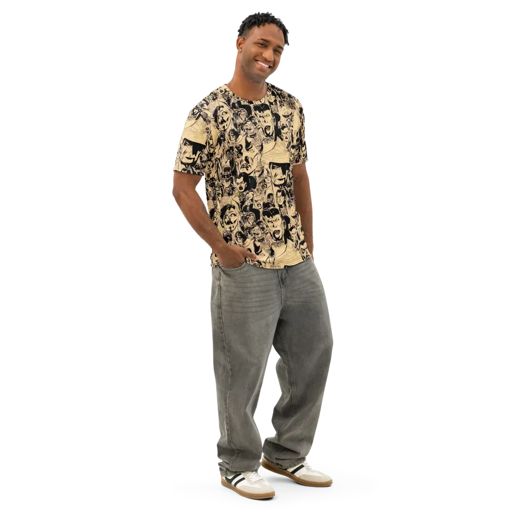 Ink Riot on Men's Cotton Crew Neck T-Shirt — Right Front