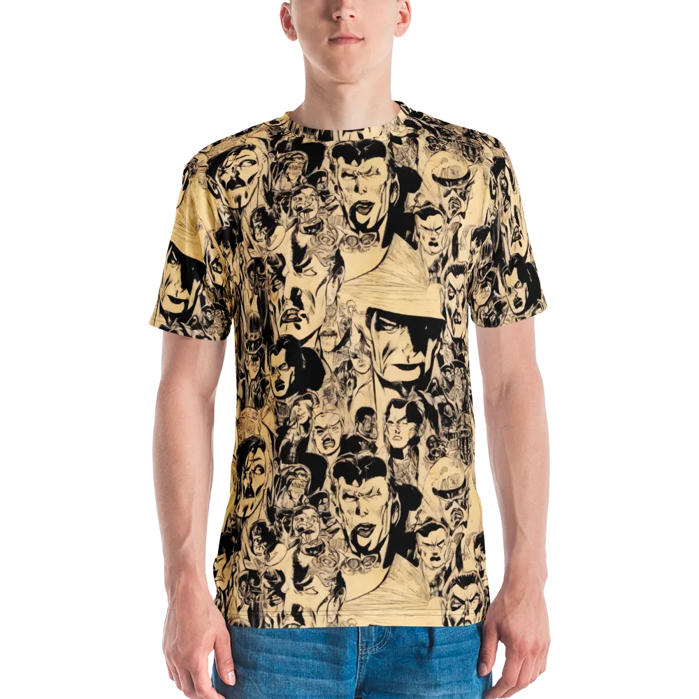 Ink Riot on Men's Crew Neck T-Shirt — Front