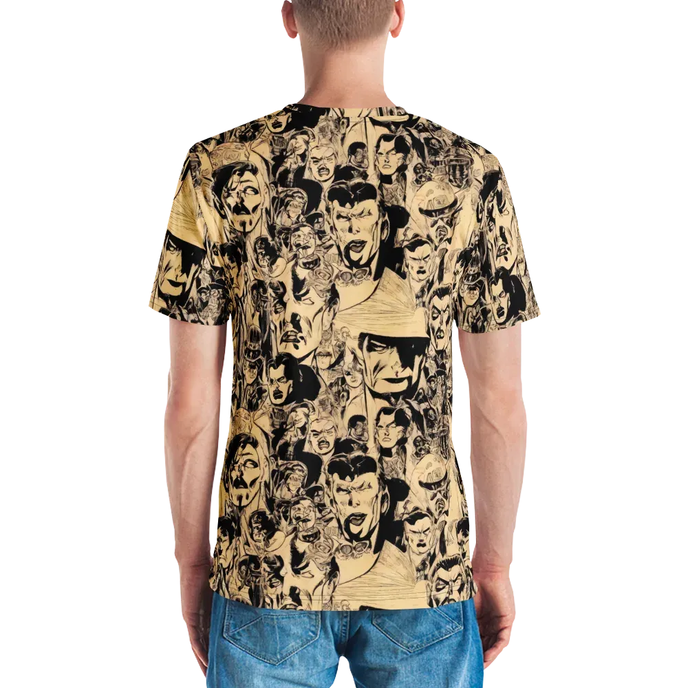Ink Riot on Men's Crew Neck T-Shirt — Back
