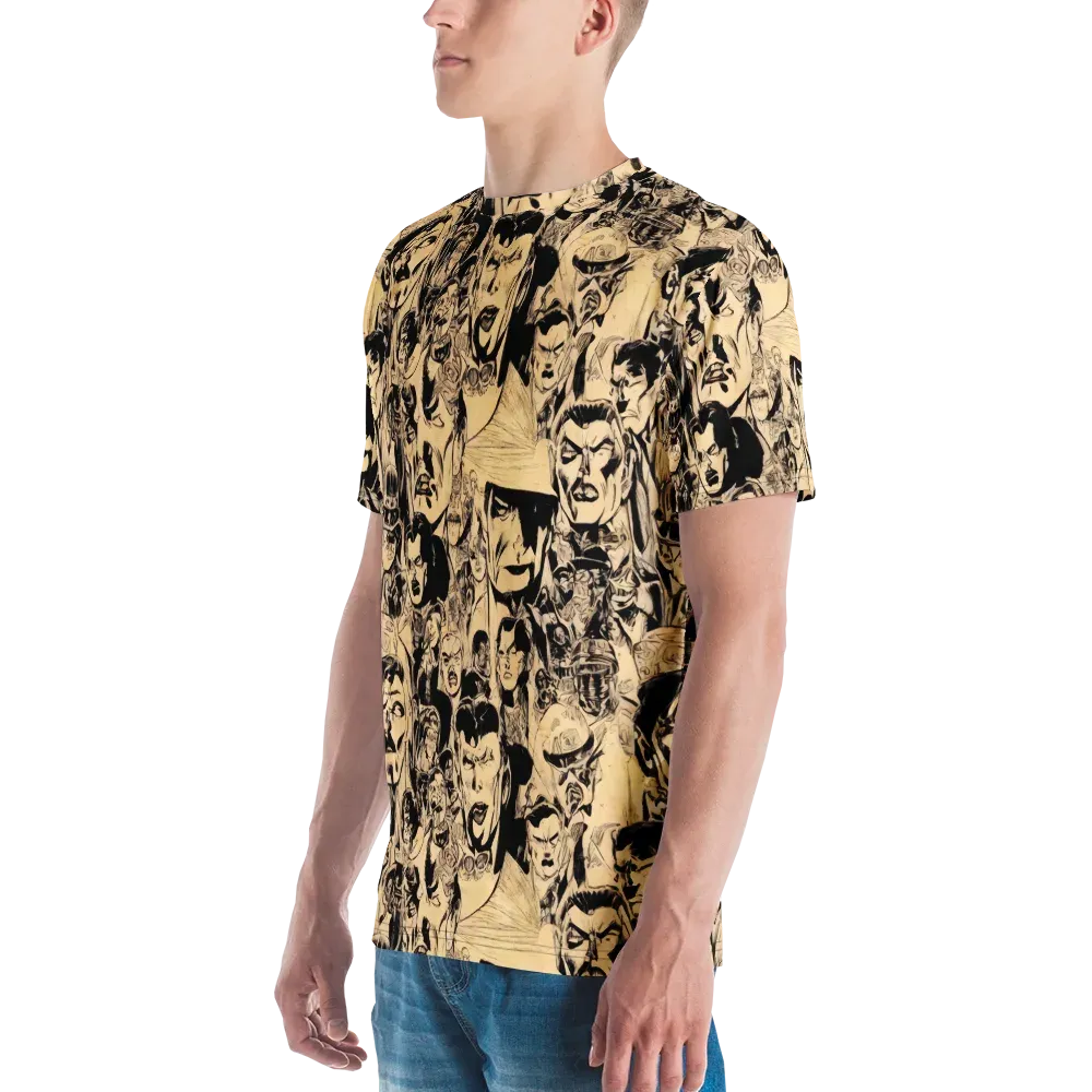 Ink Riot on Men's Crew Neck T-Shirt — Left