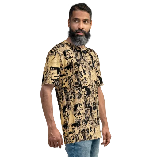 Ink Riot on a Men's Crew Neck T-Shirt