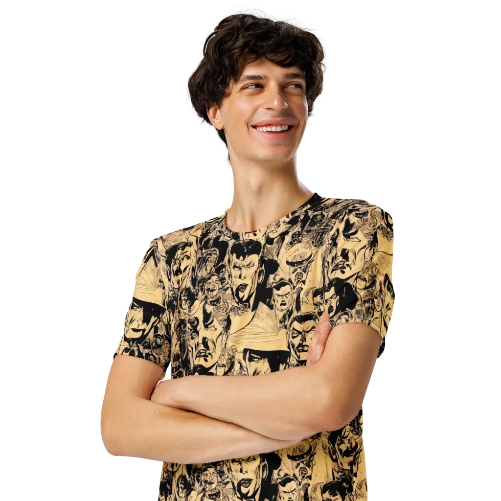 Ink Riot on Men's Crew Neck T-Shirt — Front print
