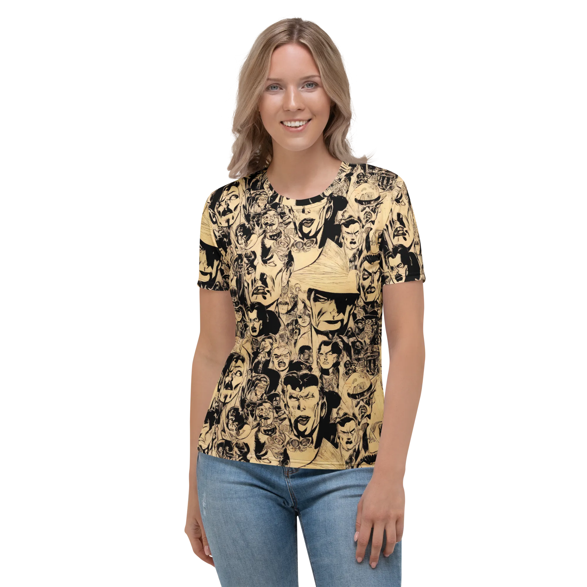 Ink Riot on Women's Crew Neck T-Shirt — Front