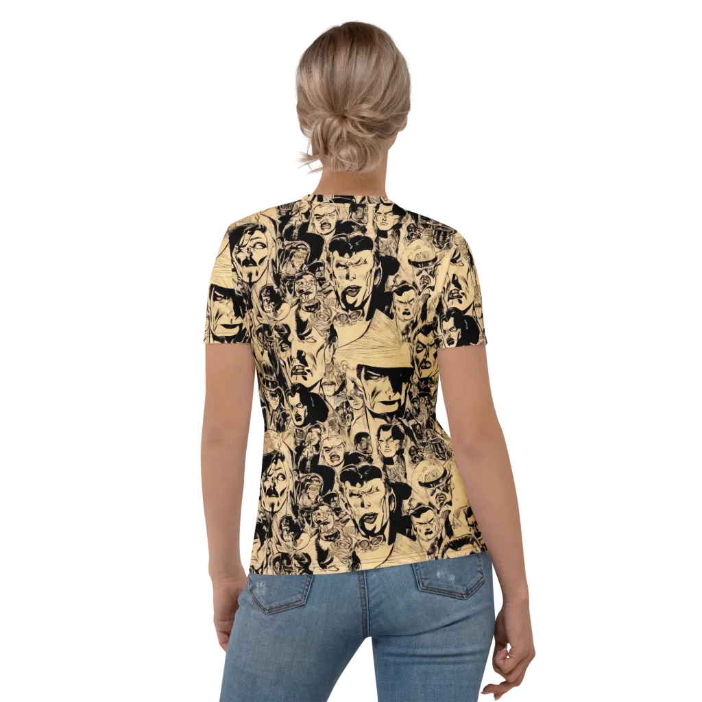 Ink Riot on Women's Crew Neck T-Shirt — Back