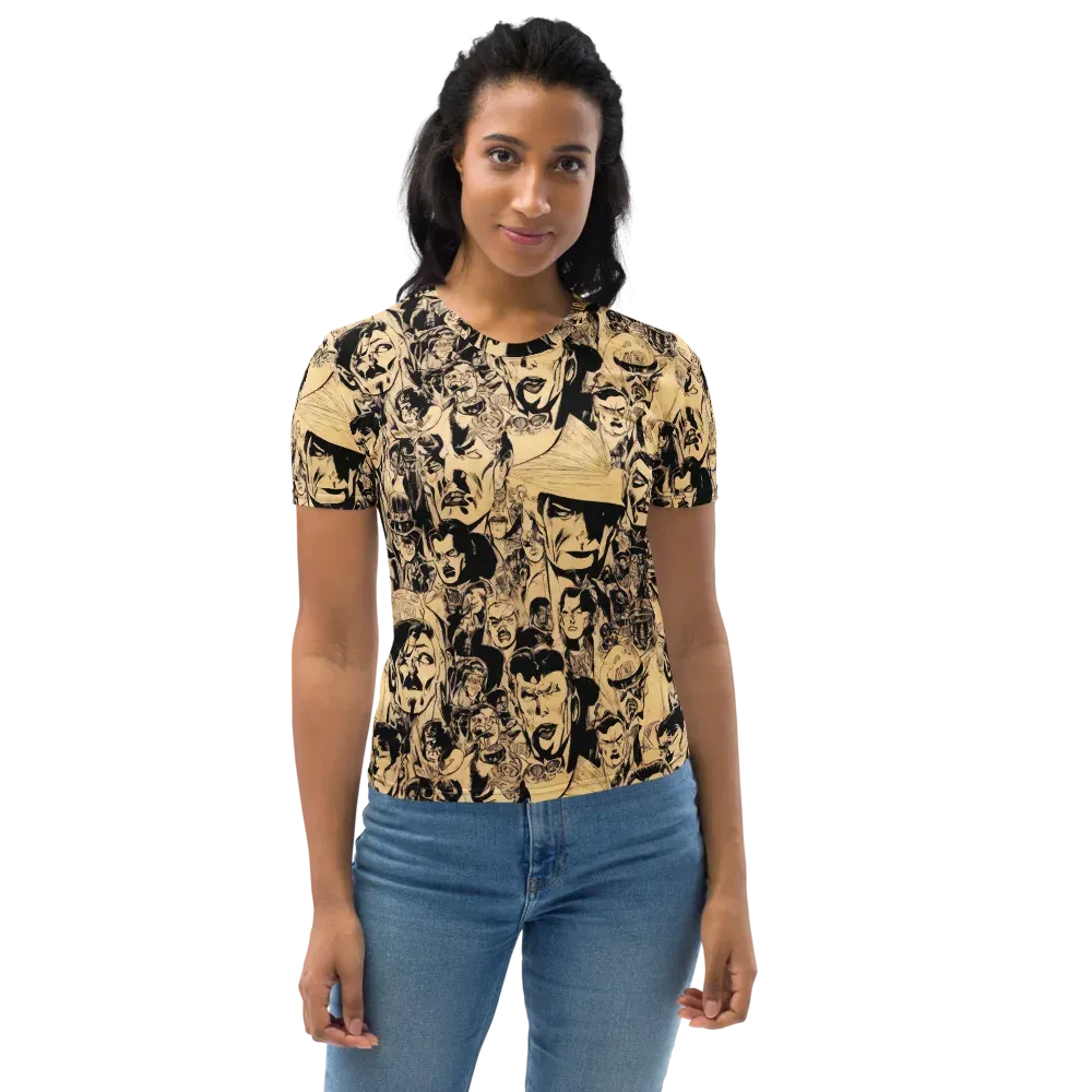 Ink Riot on Women's Crew Neck T-Shirt — Back print