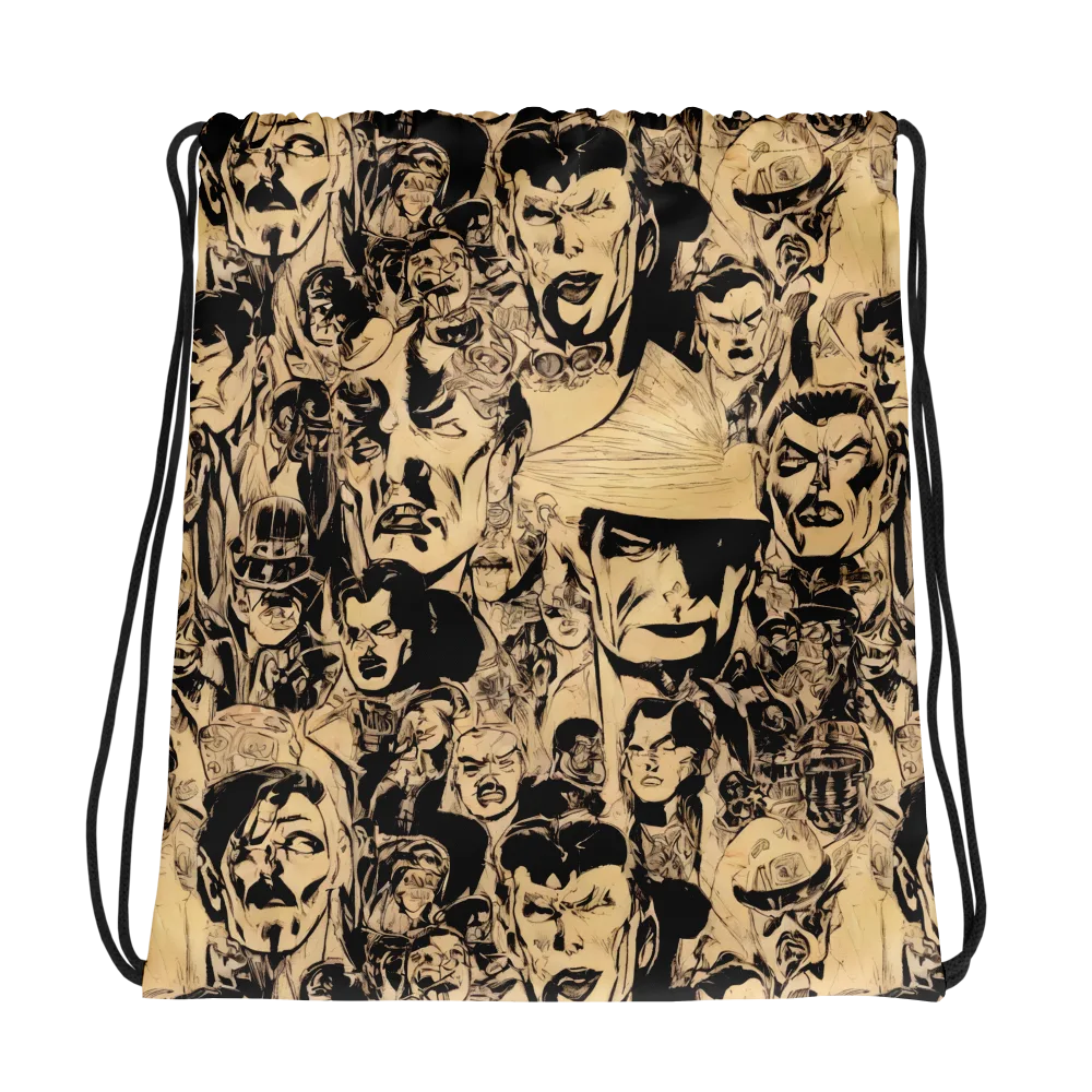 Ink Riot on Drawstring Bag — Mockup
