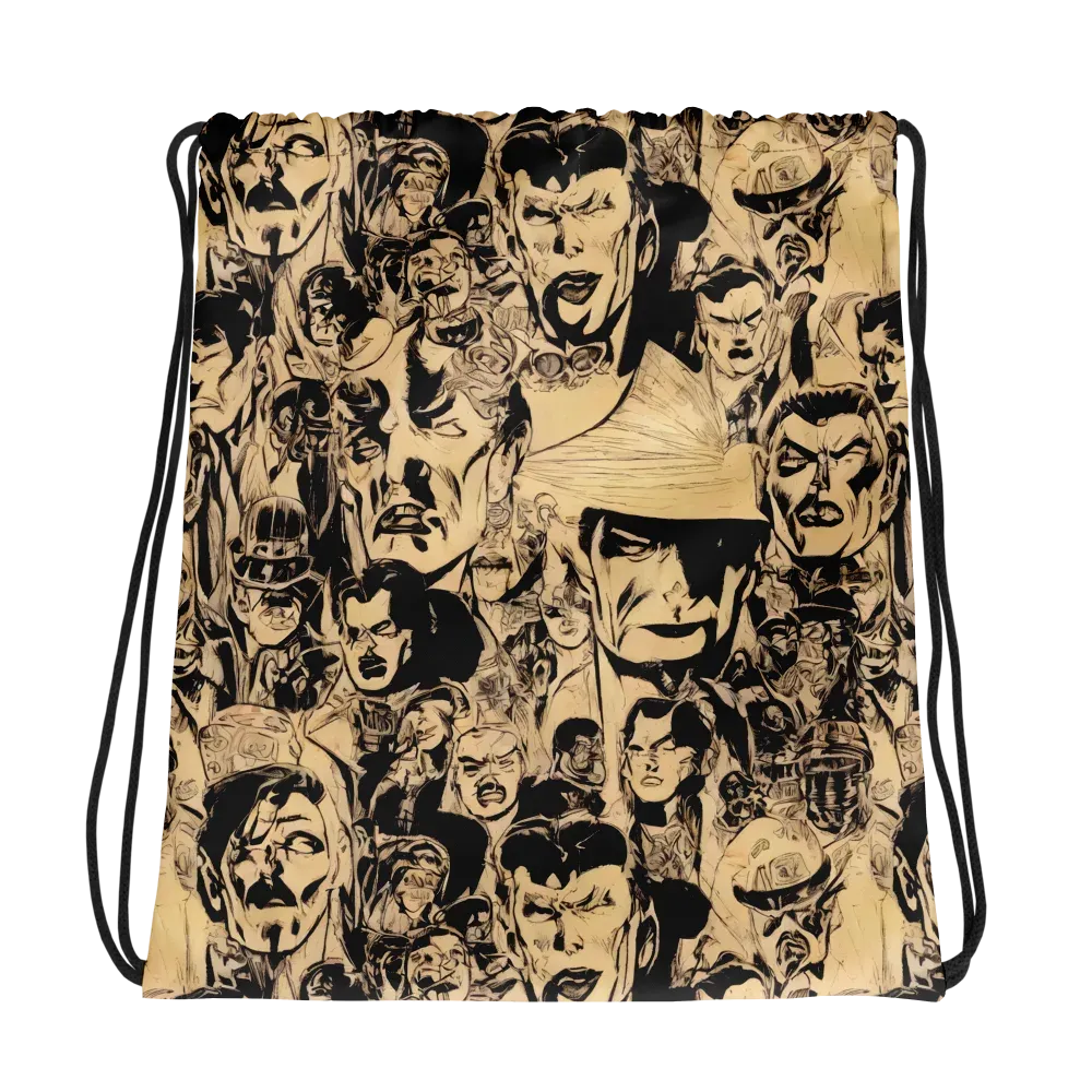 Ink Riot on Drawstring Bag — Mockup
