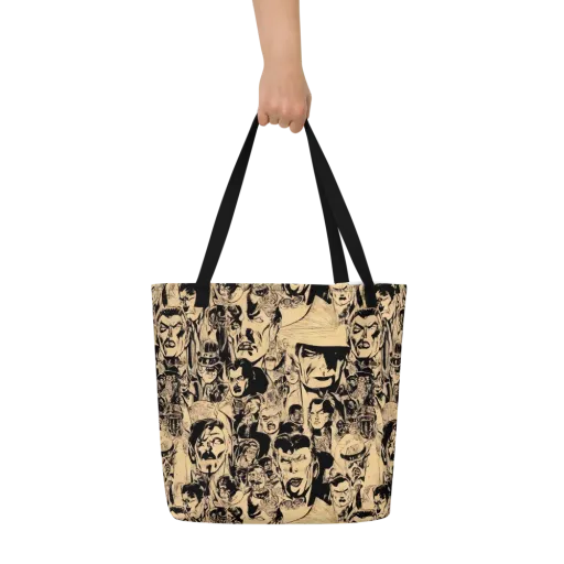 Ink Riot on a Large Tote Bag W/ Pocket