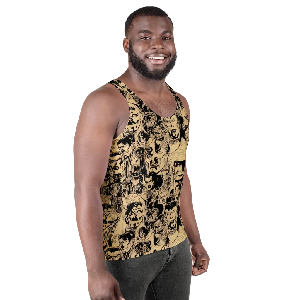 Ink Riot on Men's Tank Top — Right Front